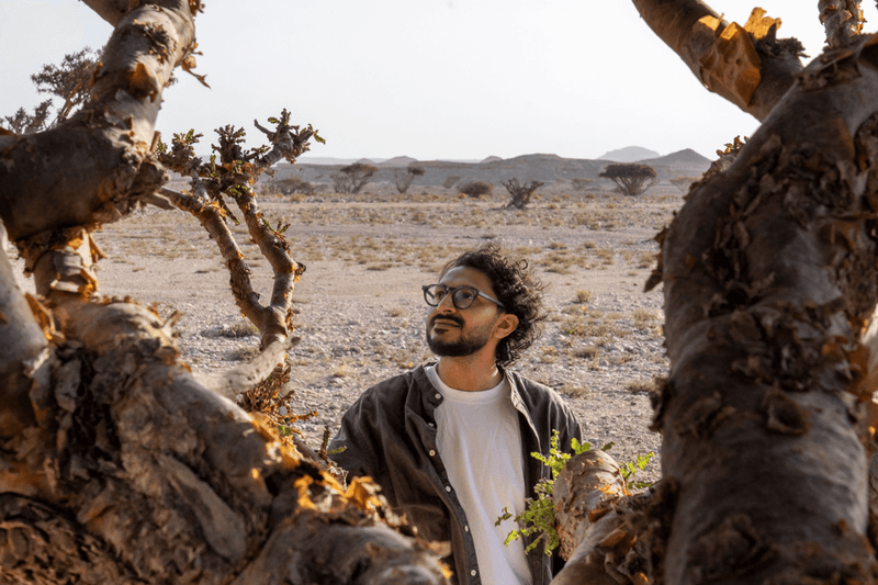 Shoaib met oogsters in Dhofar