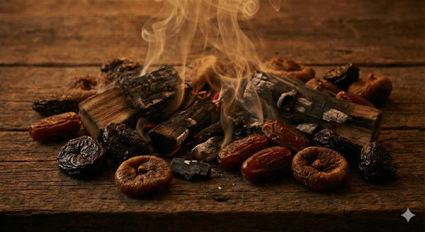 Gedroogd fruit en rook